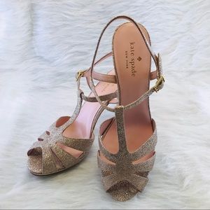 KATE SPADE Feodora Formal Bridal Heels Gold
